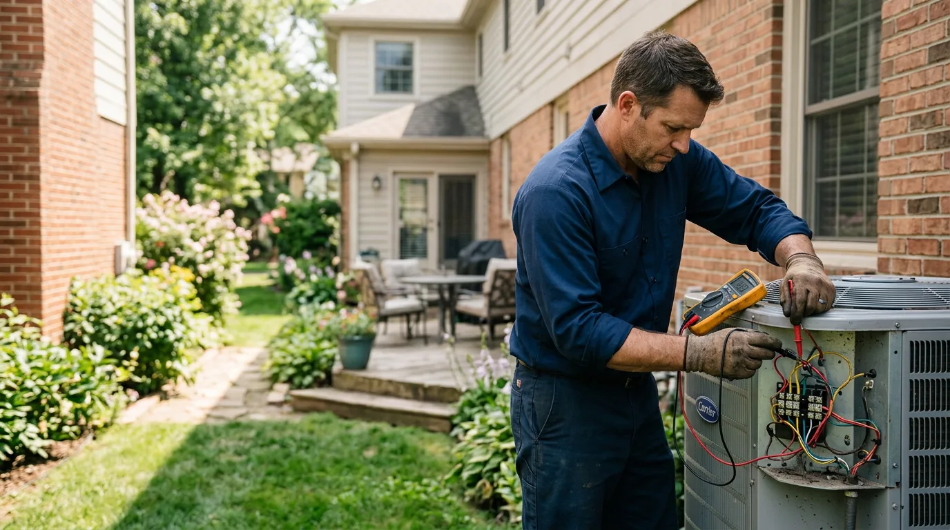HVAC technician working near Falkner, MS